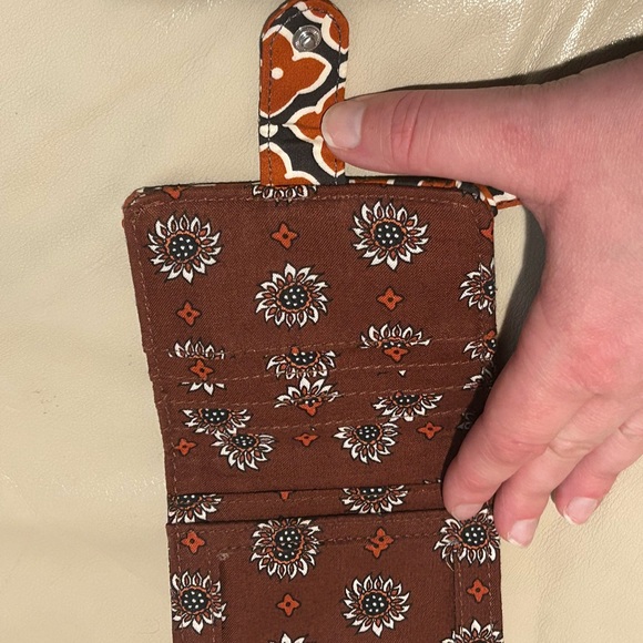 Vera Bradley Quilted Floral Wallet - Brown and Black - Picture 3 of 3